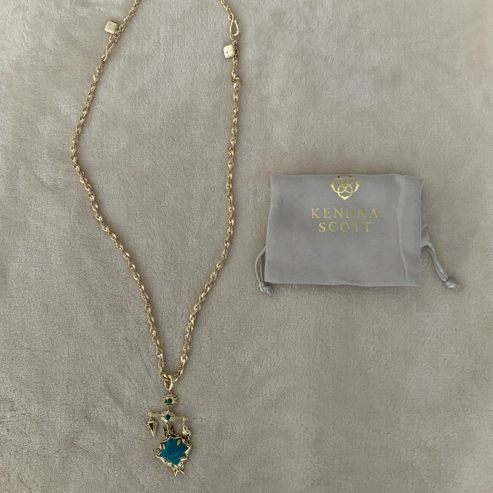 Kendra Scott Cass Gold Large Long Pendant Necklace